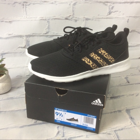 Adidas QT Racer 2.0 Cheetah Print, Size 9.5 - Picture 1 of 13